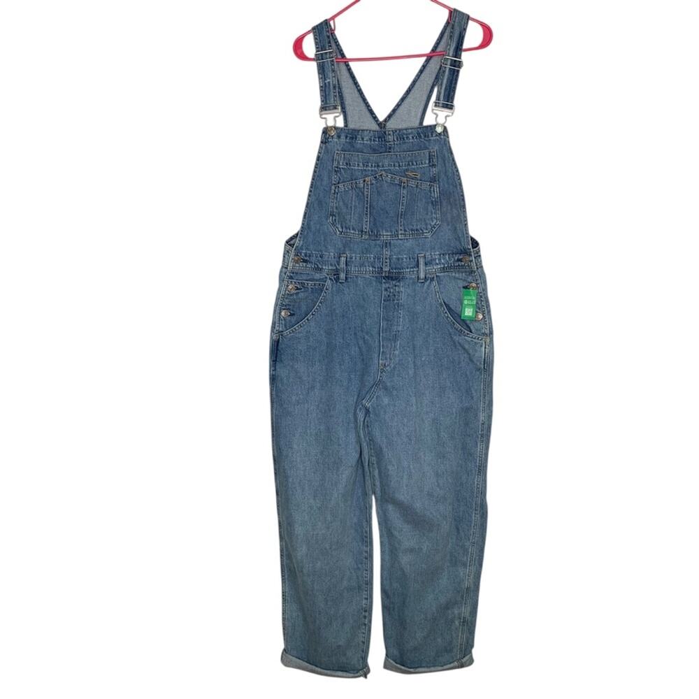 Gap NWT Loose Denim Overall Adjustable Tank Straps Light Indigo Wash Size S